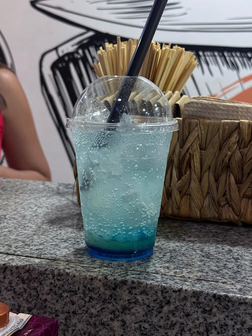Bubble tea de taro con tapioca en Albor, Coyoacán